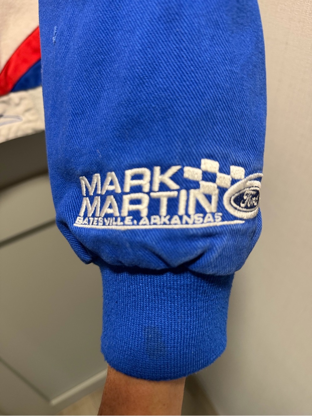 Blue & White Racing Jacket - Men's - Picture 7 of 16